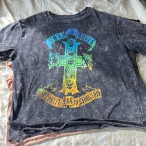 Guns And Roses Crop Top